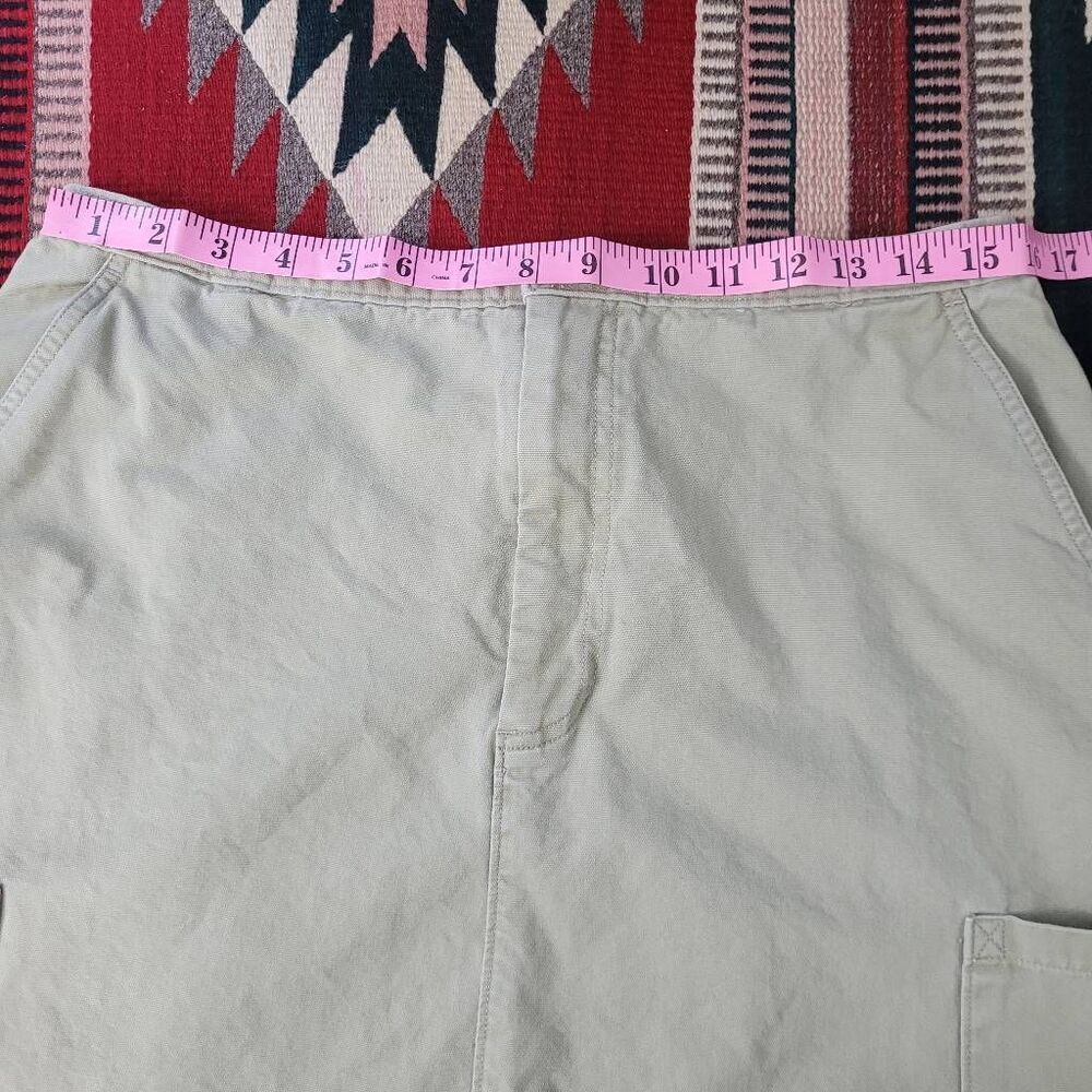 Vintage 90s Gap Cotton Cargo Maxi Skirt Sz 12/M Khaki Tan Modest Minimalist - Picture 5 of 7